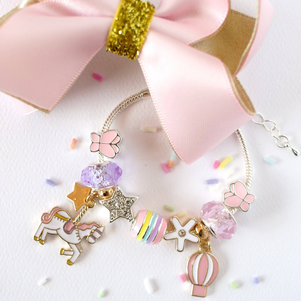 Unicorn Carousel Charm Bracelet