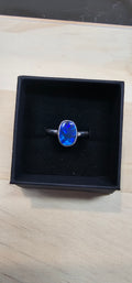 Lightning Ridge 1.65 carat doublet Ring.
