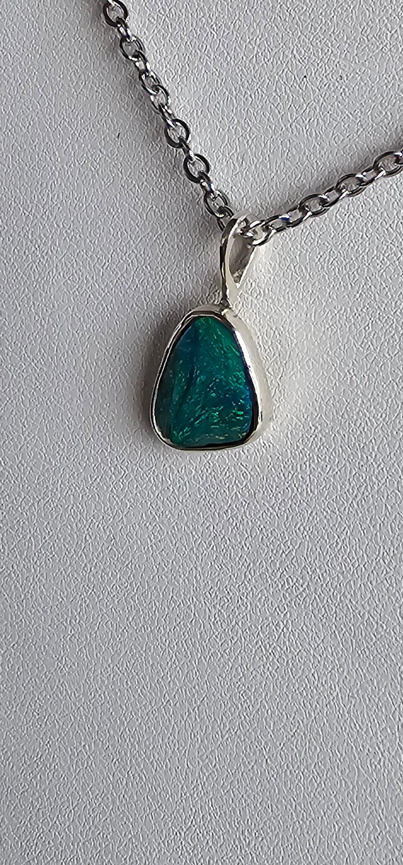Lightning Ridge 0.60 ct solid opal pendant.