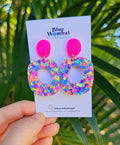 Organic Hoop Playdough Glitter Dangles