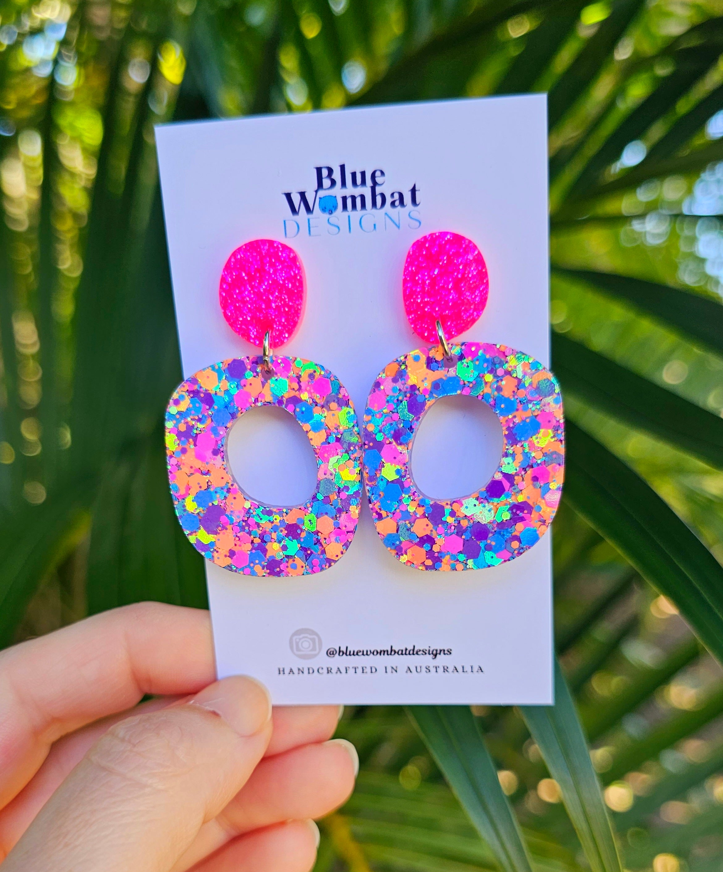Organic Hoop Playdough Glitter Dangles