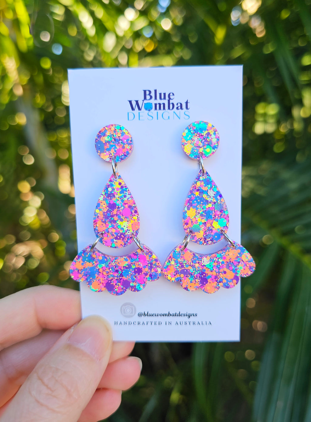 Resin Playdough Glitter Dangles