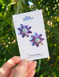 Flower Daisy Jellyfish Glitter Resin Studs