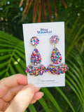Colourful Glitter Resin Dangle Earrings
