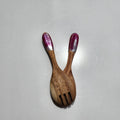 Pink/ Silver Salad Servers