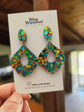 Primary Colour Glitter Resin Dangles