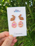 Easter Bunny Egg Resin Two Stud Pack