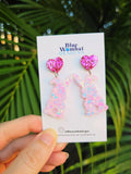 Easter Bunny Rabbit Glitter Resin Dangles