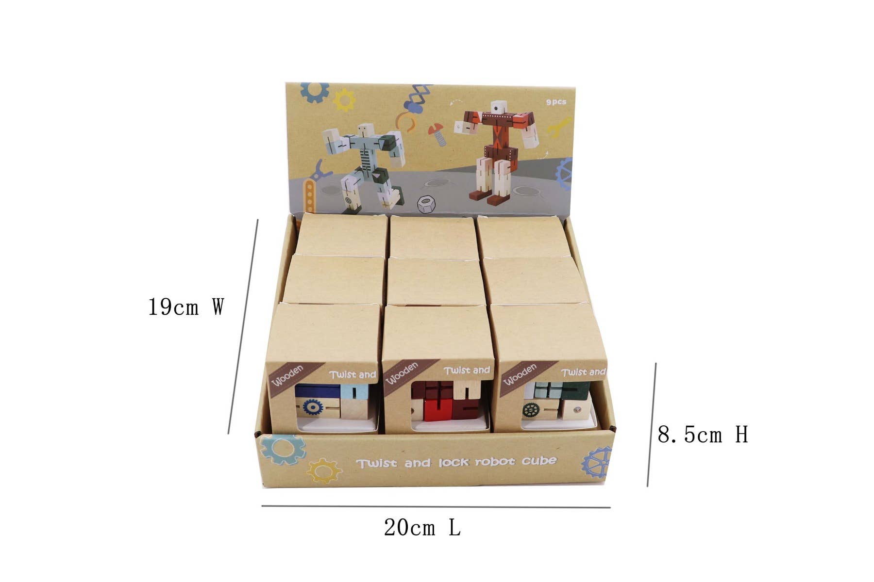 Wooden Twist and Lock Robot