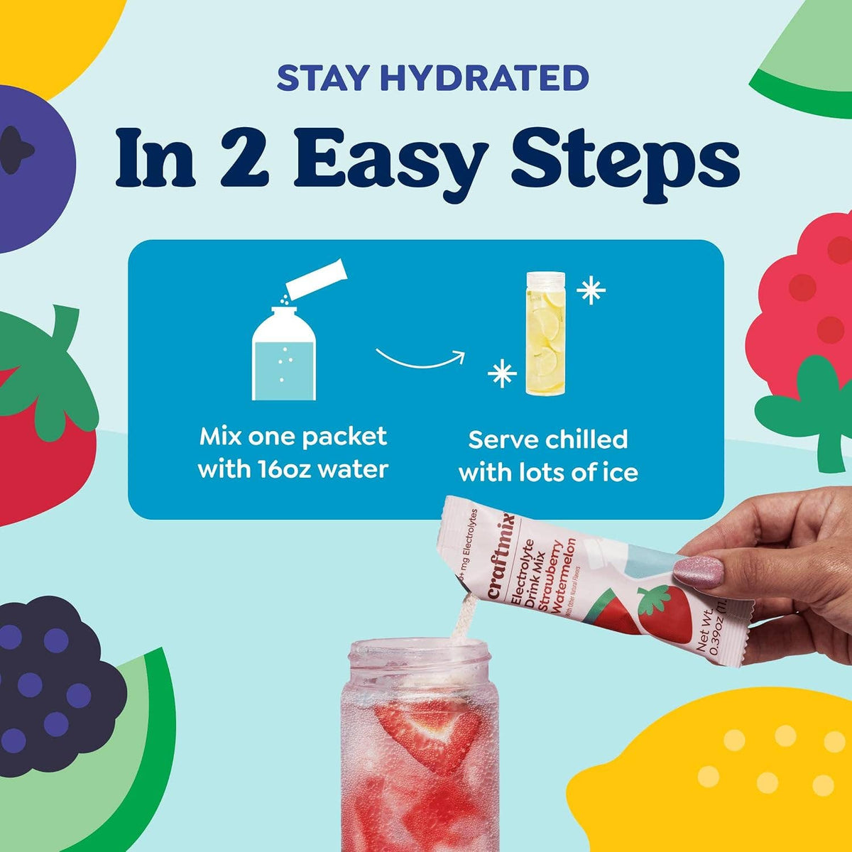 Variety Pack Hydration Electrolyte Drink Mix - 18 Pack