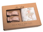 Muslin Wrap & Pram Clip set