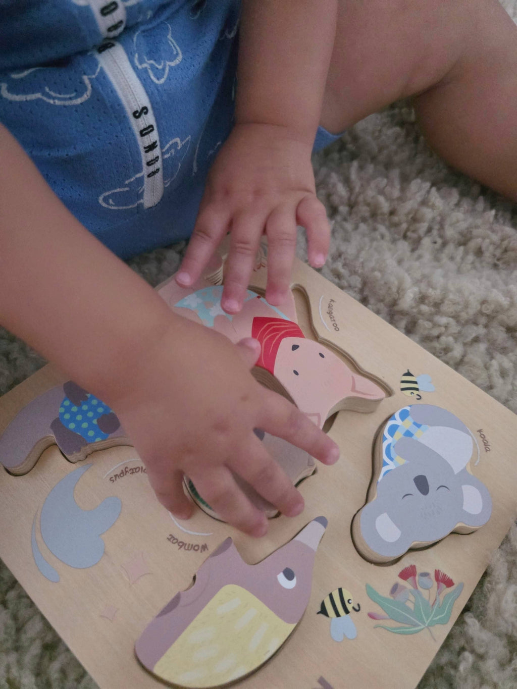 Onya Kids Wooden Aussie Animal Puzzle (Stacking Toy)