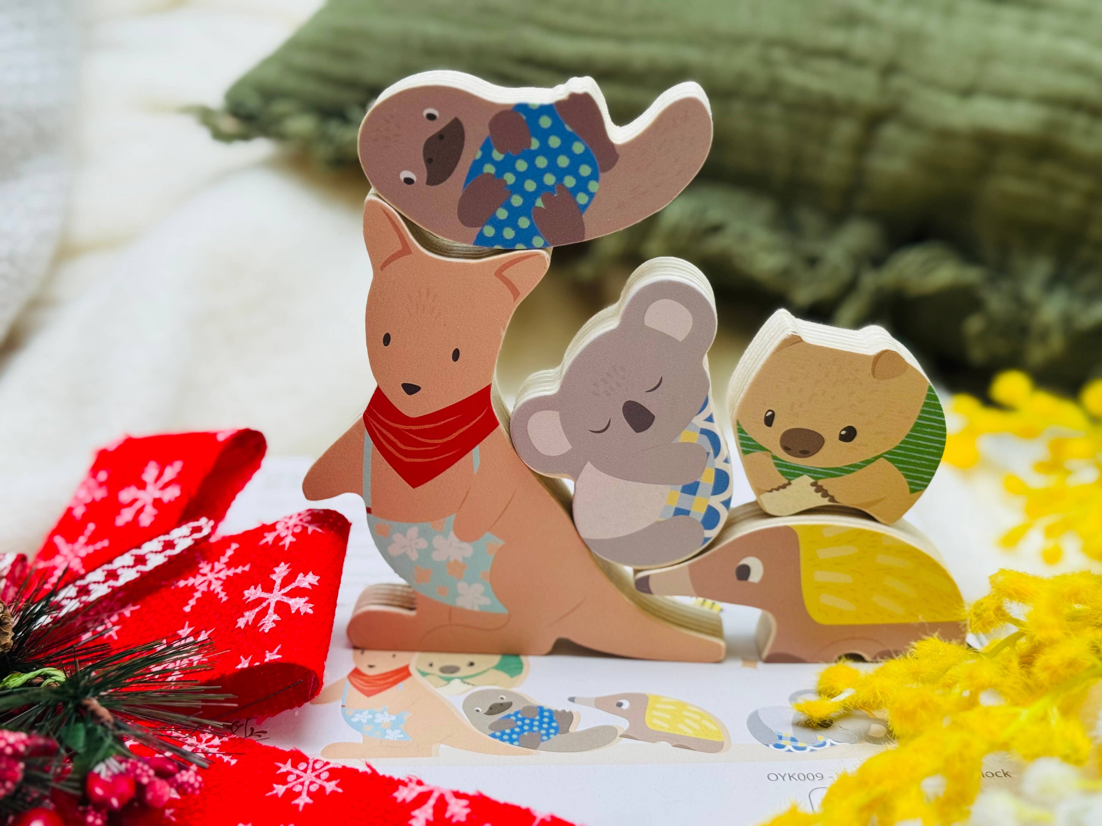 Onya Kids Wooden Aussie Animal Puzzle (Stacking Toy)