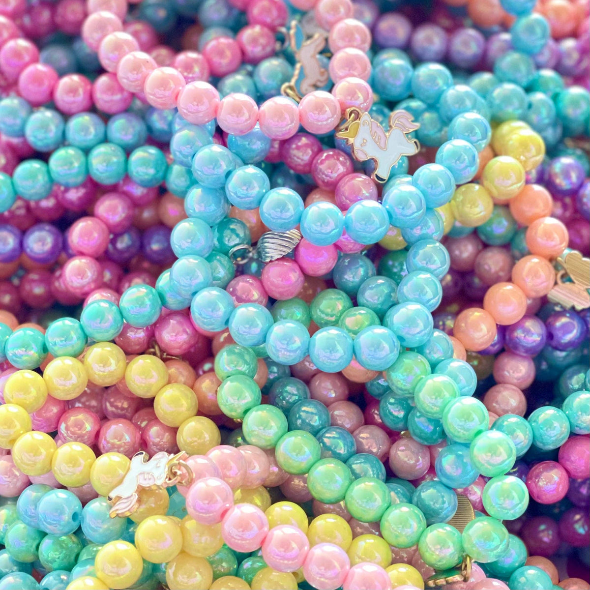 Beaded Bracelets with Charms