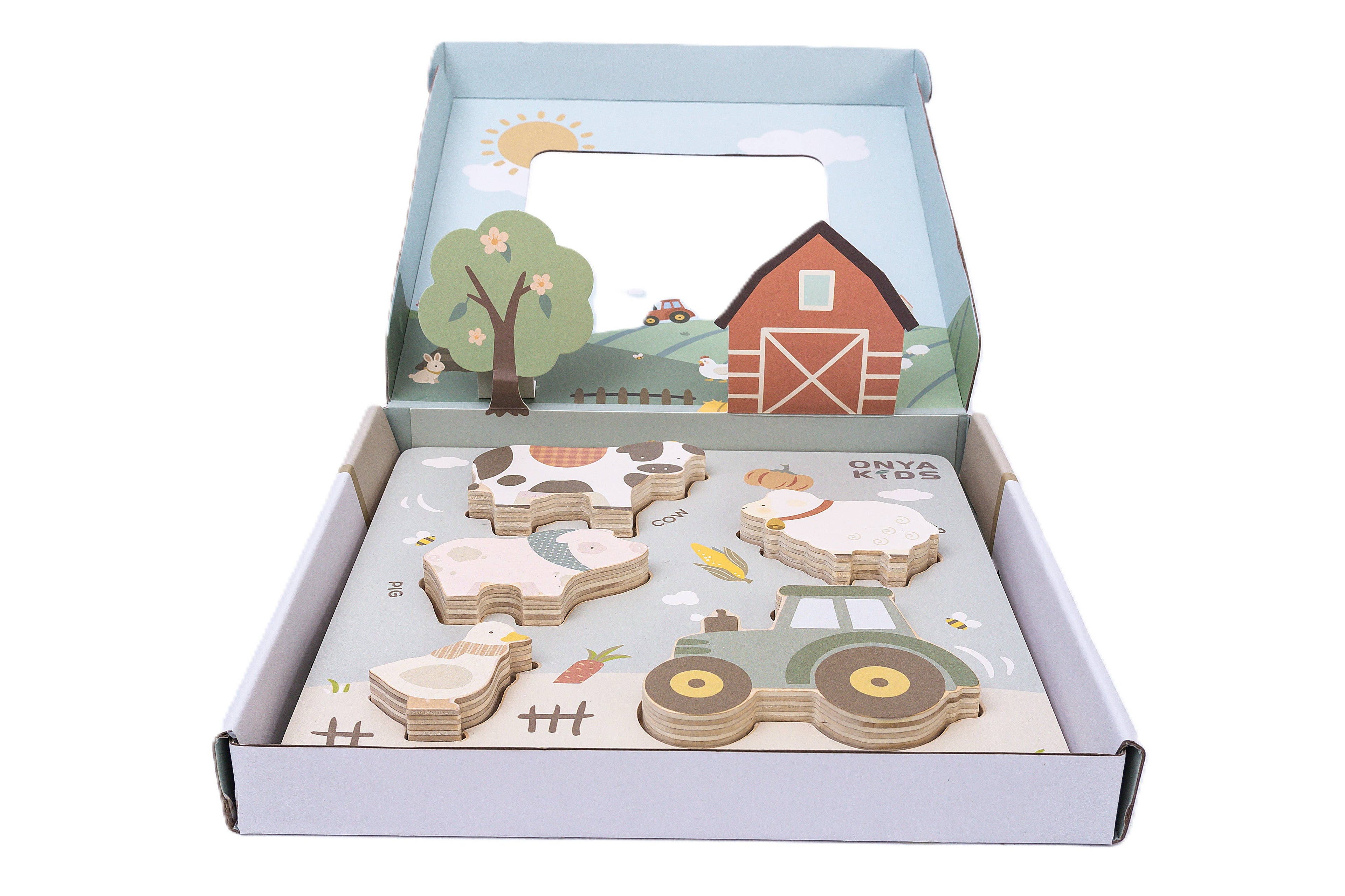 Onya Kids Wooden Farm Puzzle