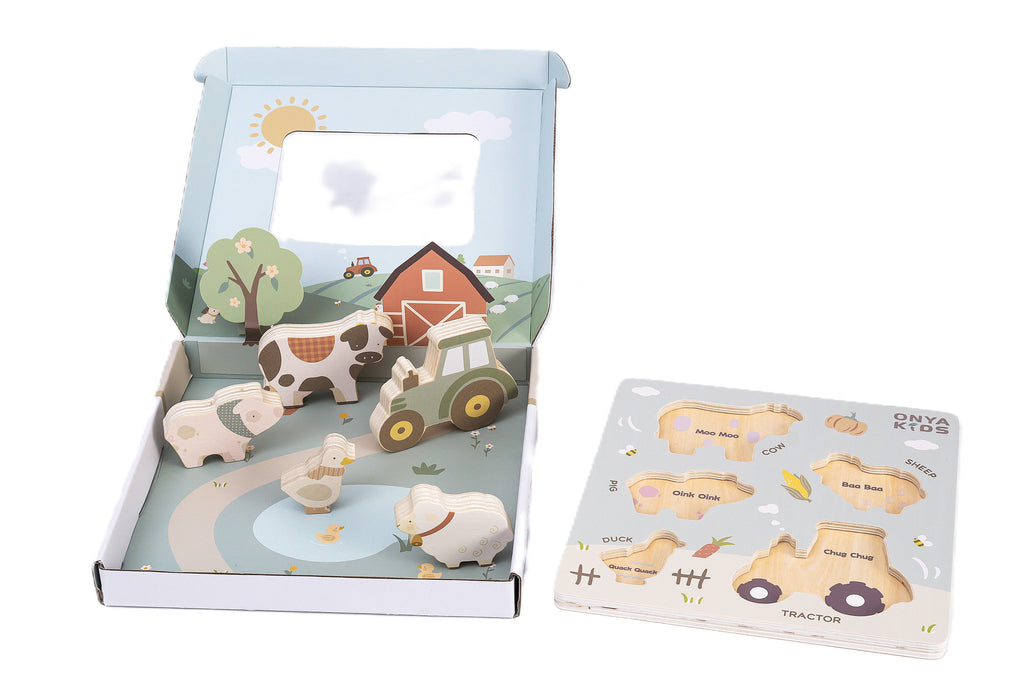Onya Kids Wooden Farm Puzzle