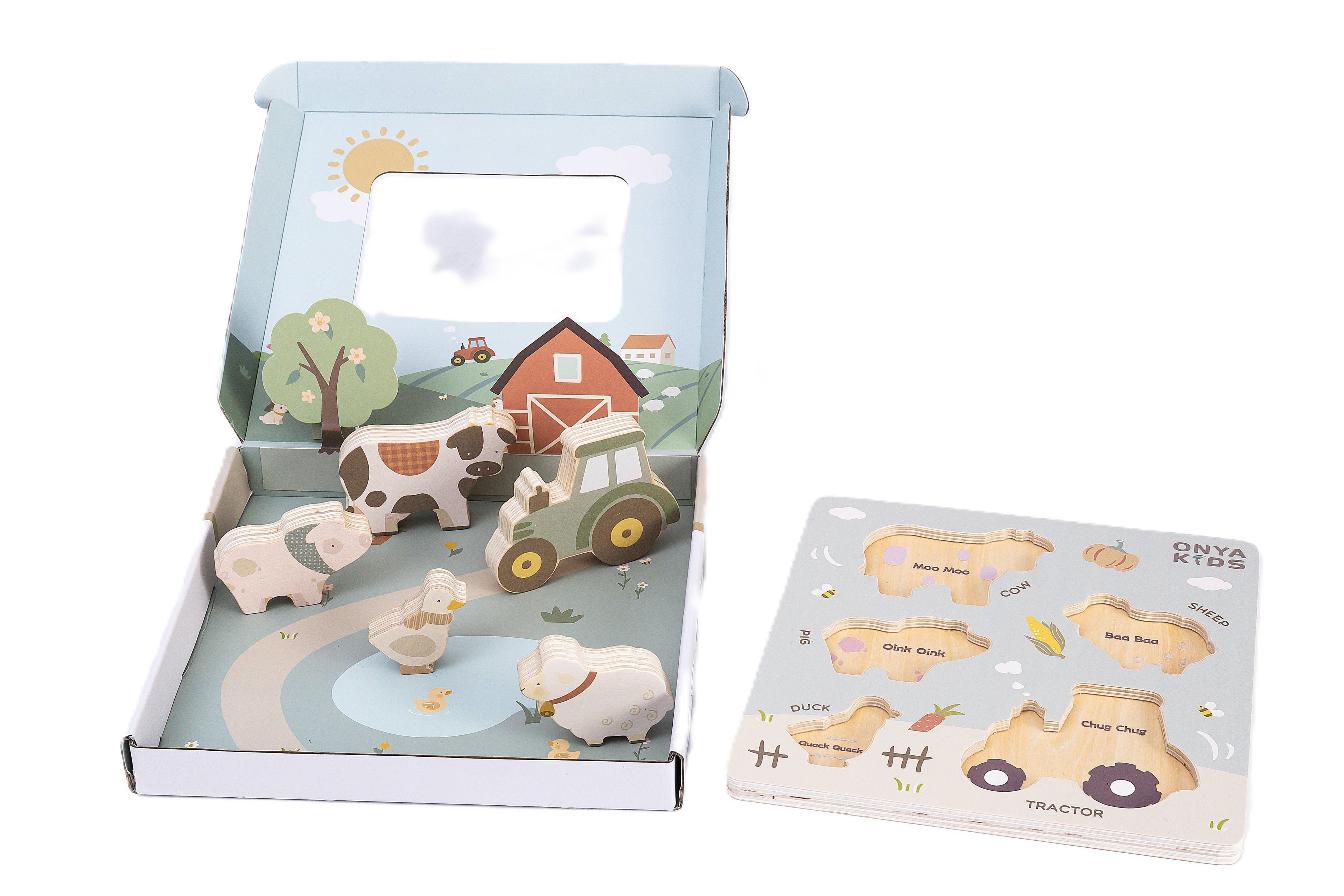 Onya Kids Wooden Farm Puzzle