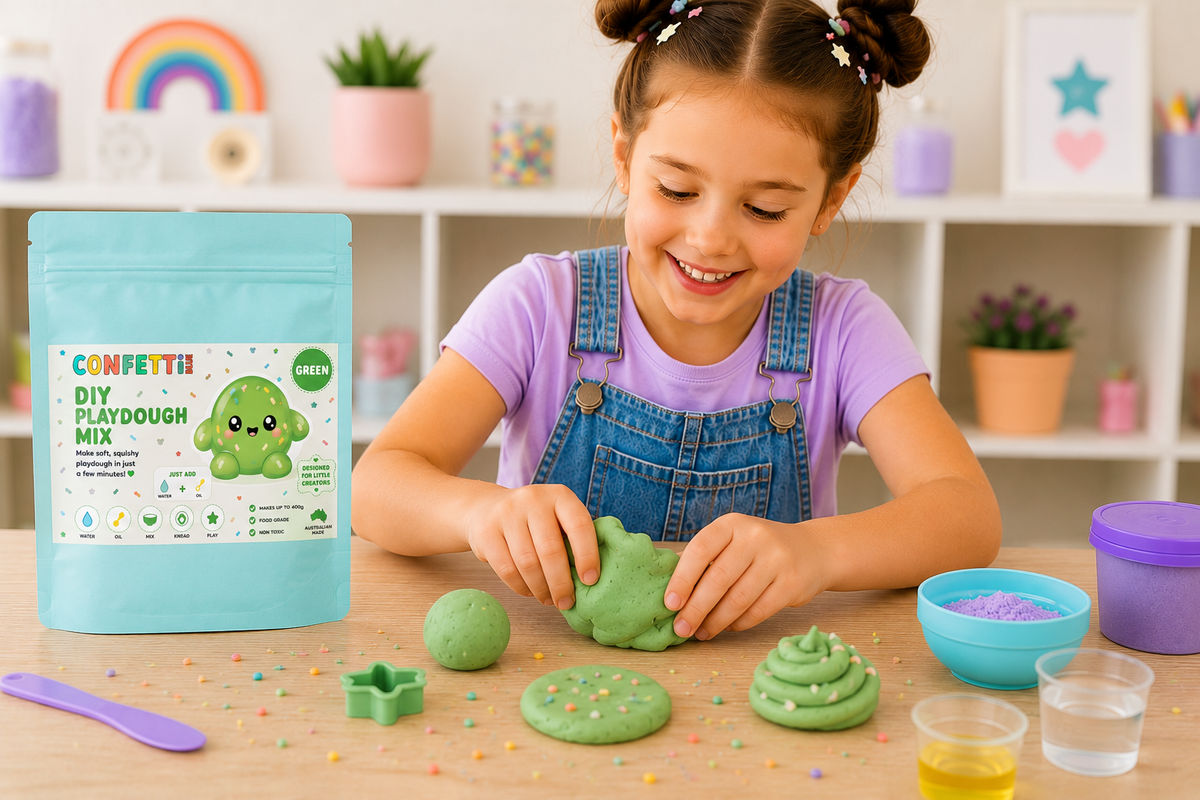 DIY Playdough Mix Kit for Kids - Green