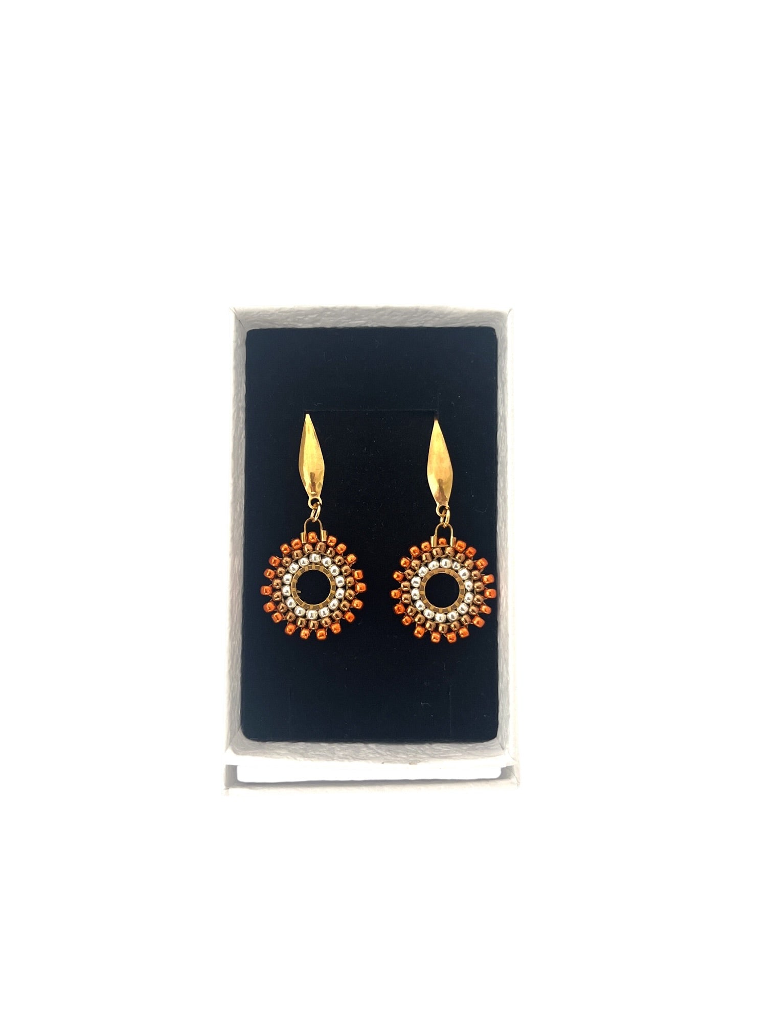 Circular Beaded Earrings