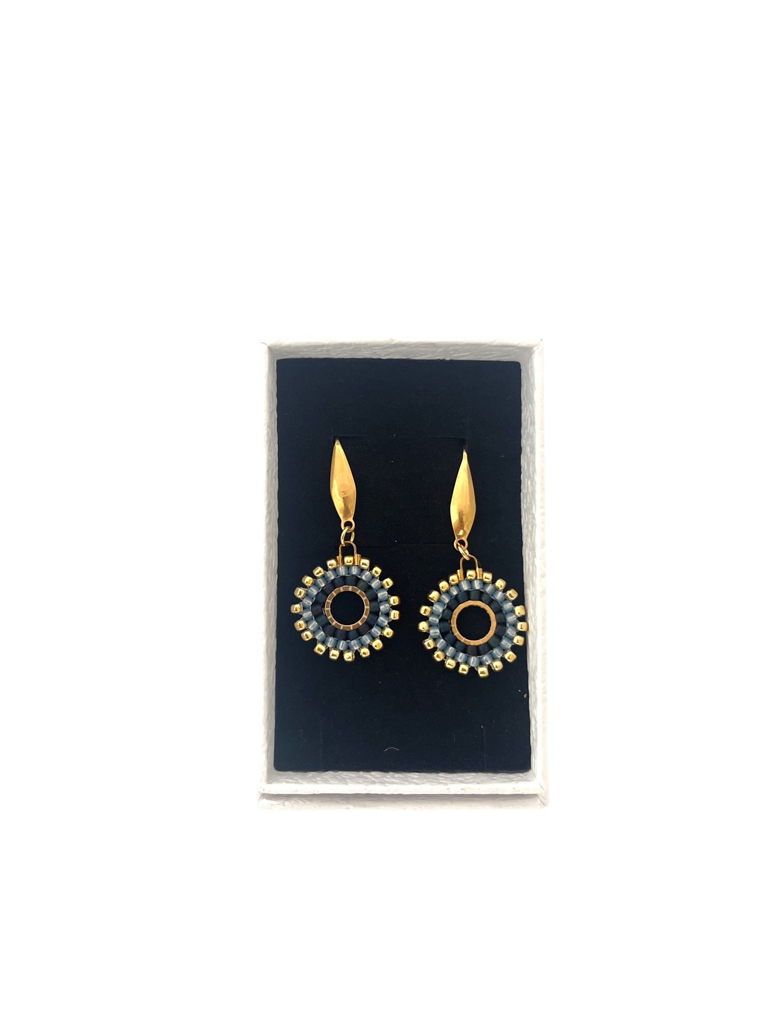 Circular Beaded Earrings