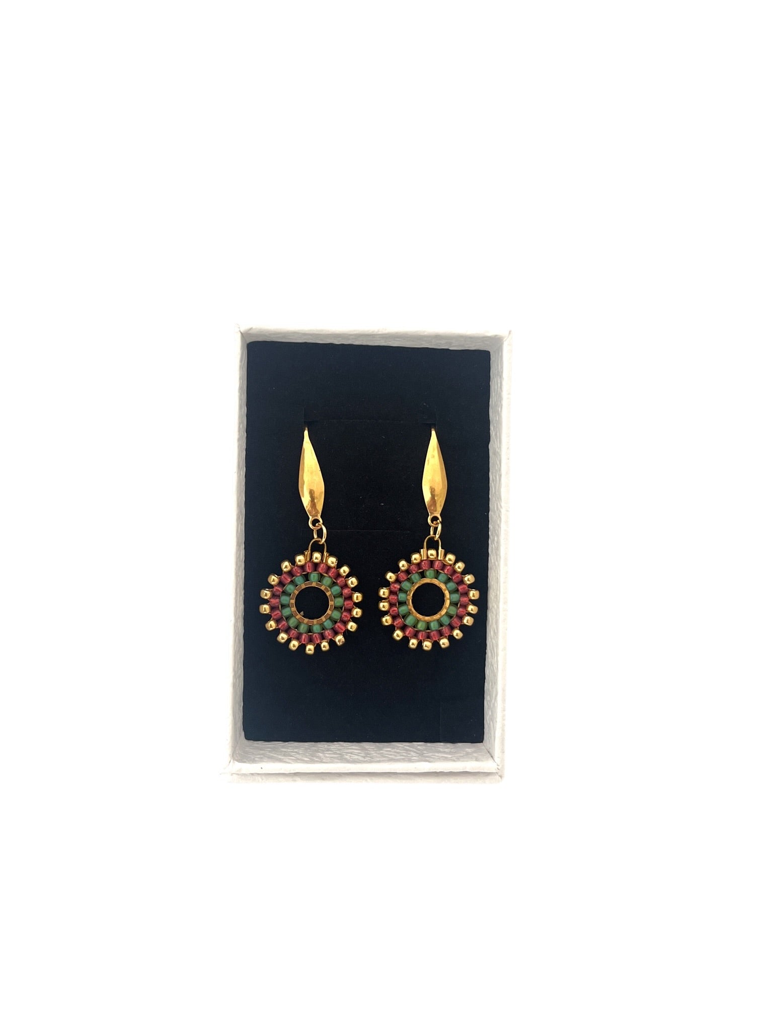 Circular Beaded Earrings