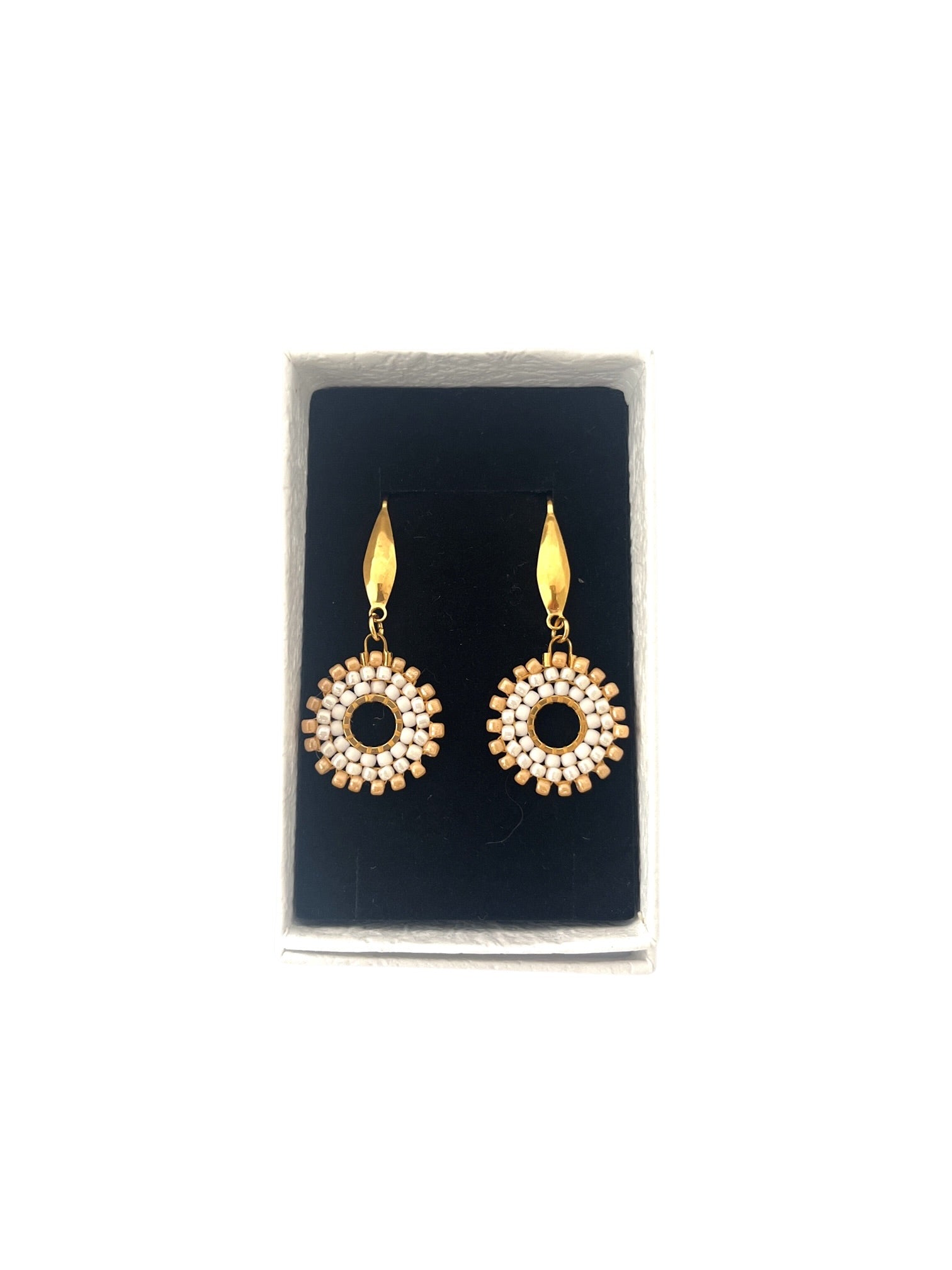 Circular Beaded Earrings