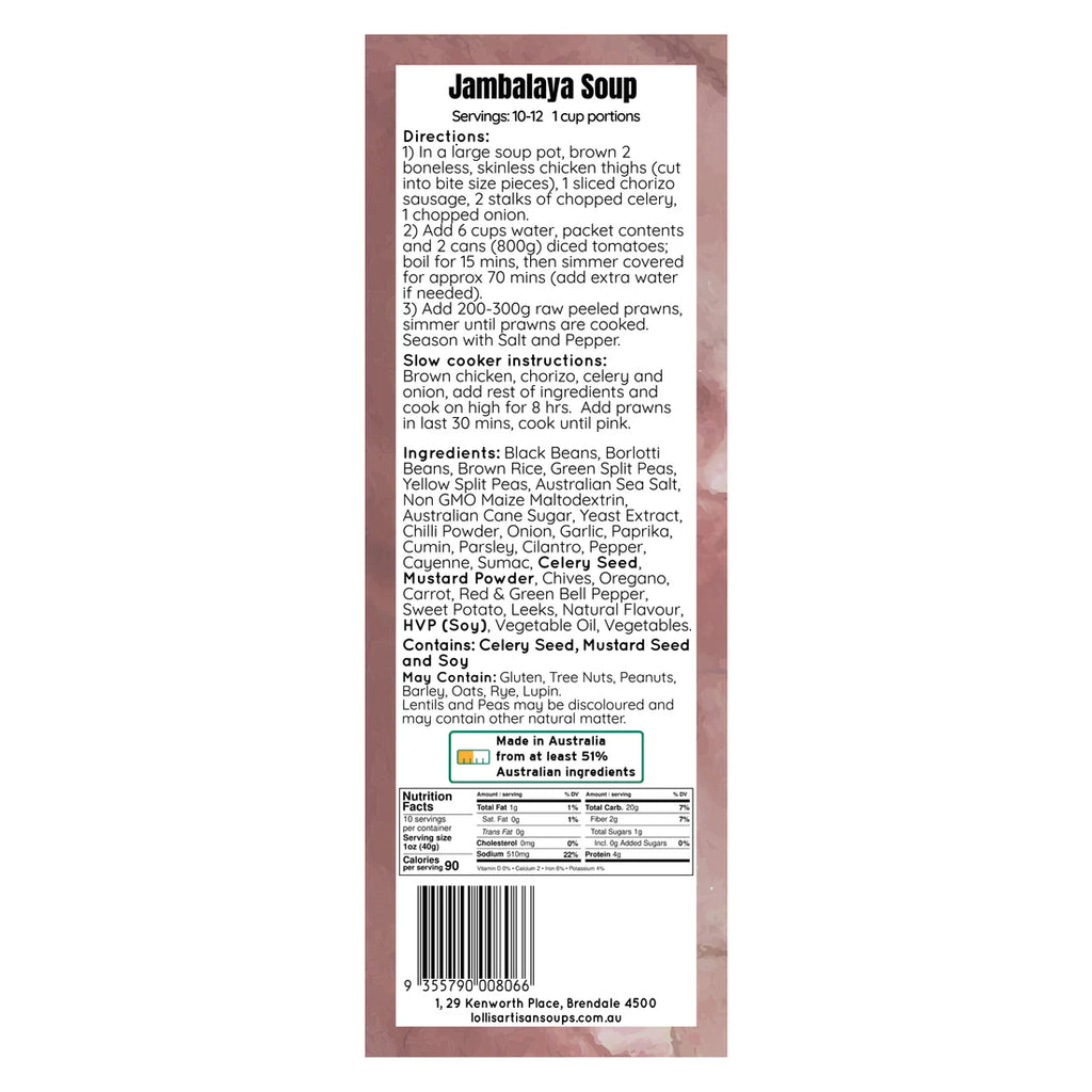 Lolli’s Artisan Soup Co: Jambalaya Soup Mix