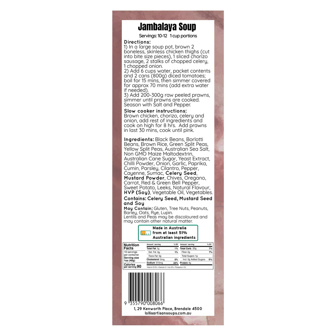 Lolli’s Artisan Soup Co: Jambalaya Soup Mix