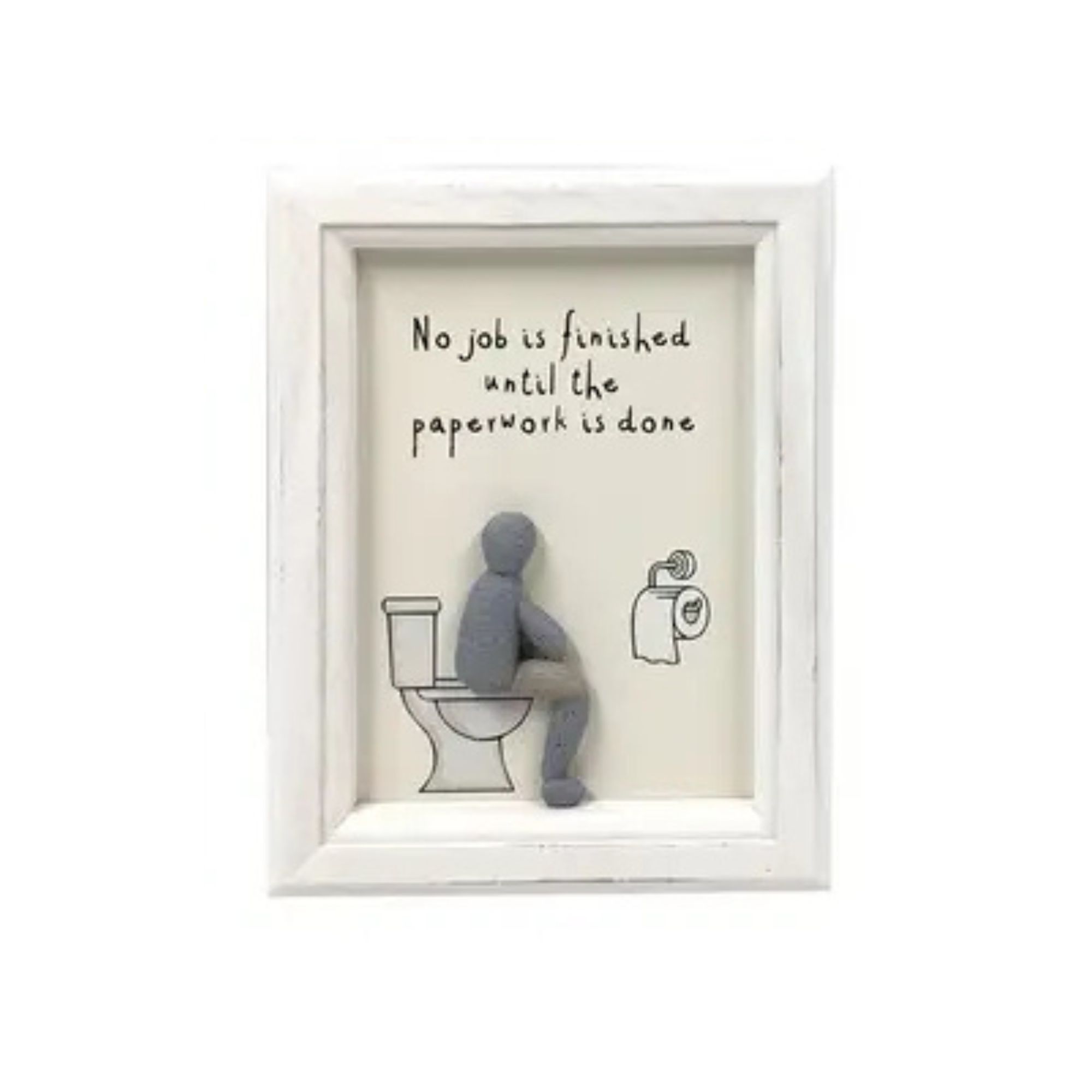 Cheeky Rock Art Plaque- Bathroom Decor