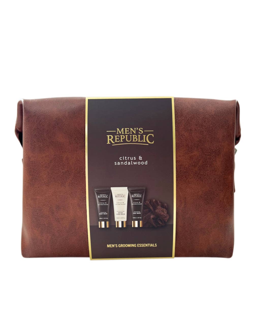 Men's Republic Grooming Kit - Soft Faux Leather Toiletry Bag