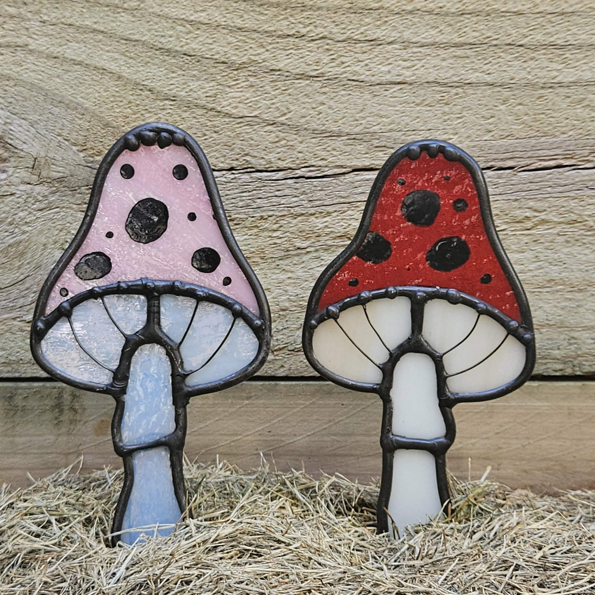 Stained Glass Mushroom/ Toadstool Stake