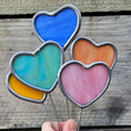 Stained Glass Heart Stake