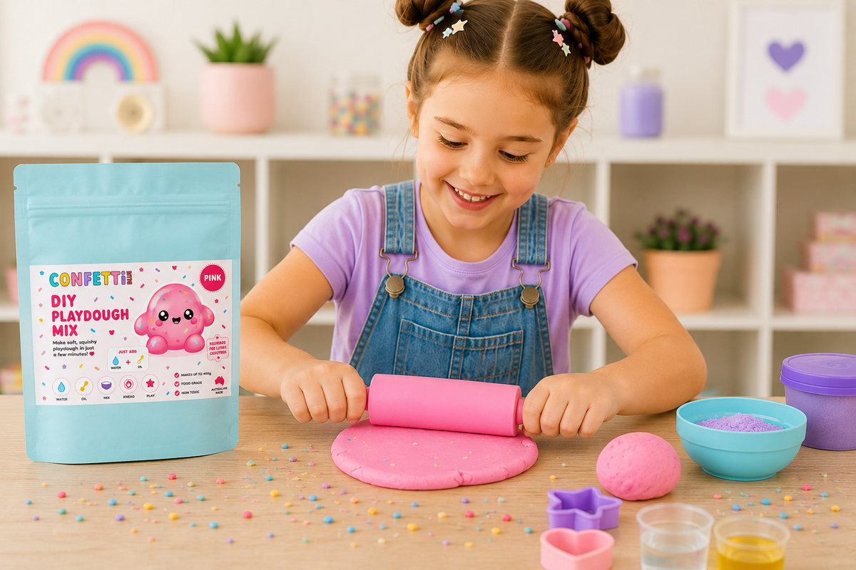DIY Playdough Mix Kits for Kids - Pink