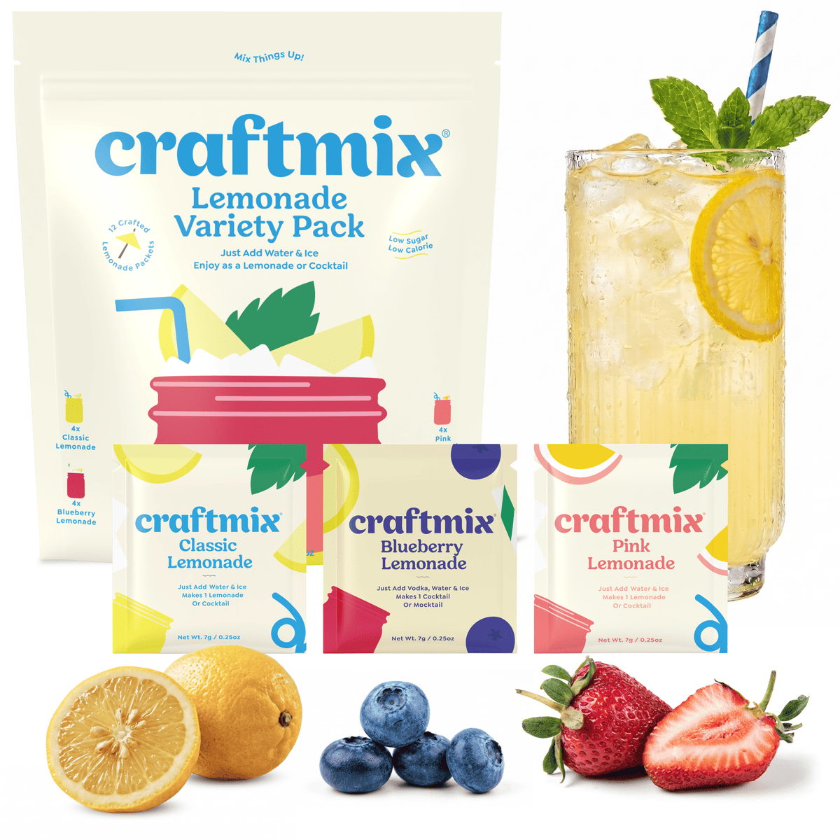 Lemonade Variety Pack Cocktail Mixers -12 Serving Multipack