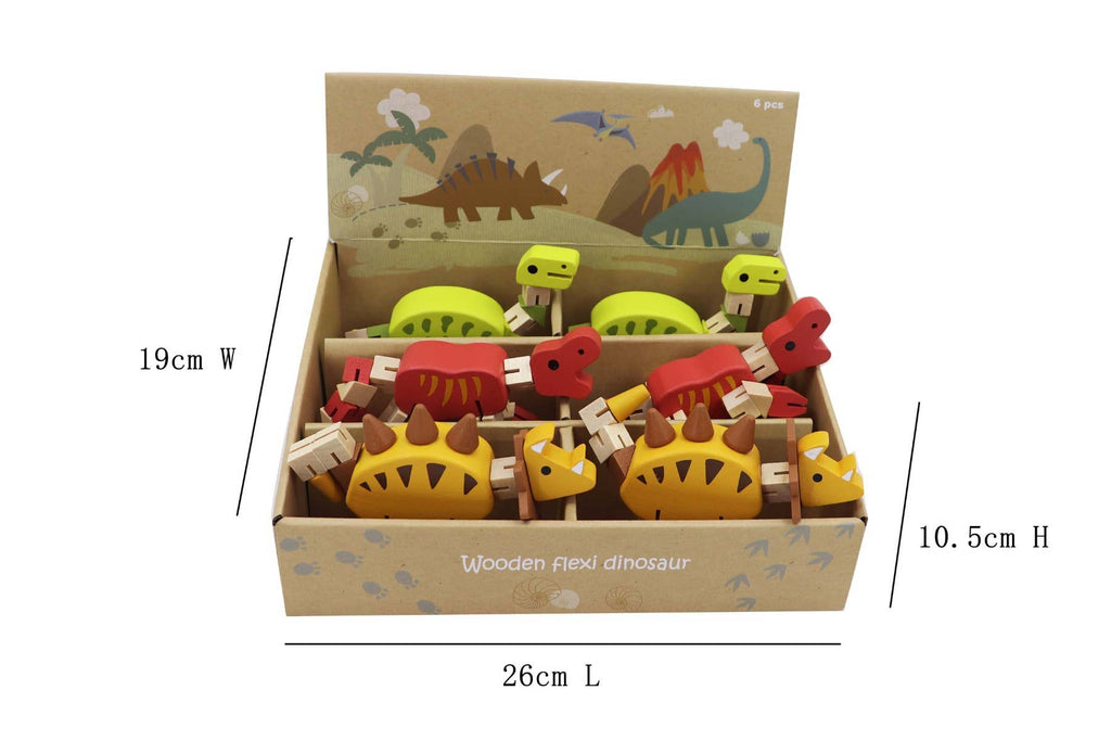 Toyslink Wooden Flexi Dinosaurs