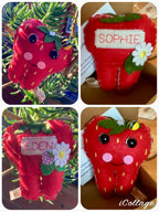 Strawberry tooth fairy pillow