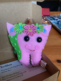 Pink unicorn tooth fairy pillow