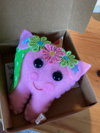 Pink unicorn tooth fairy pillow