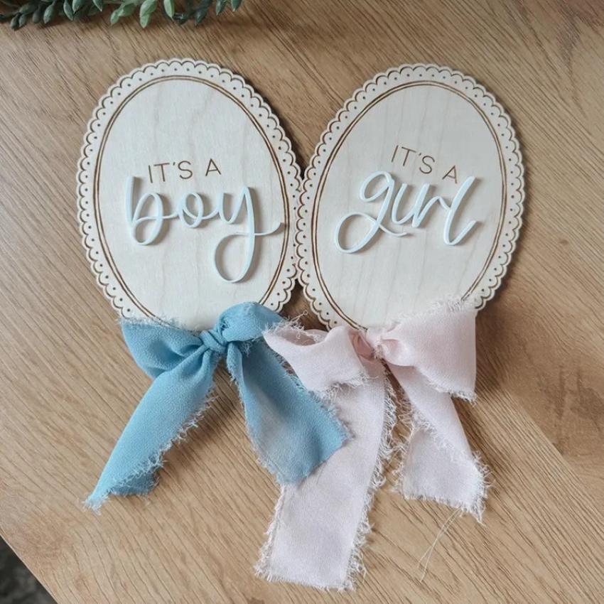 Timber Birth Announcement Plaques