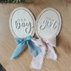 Timber Birth Announcement Plaques